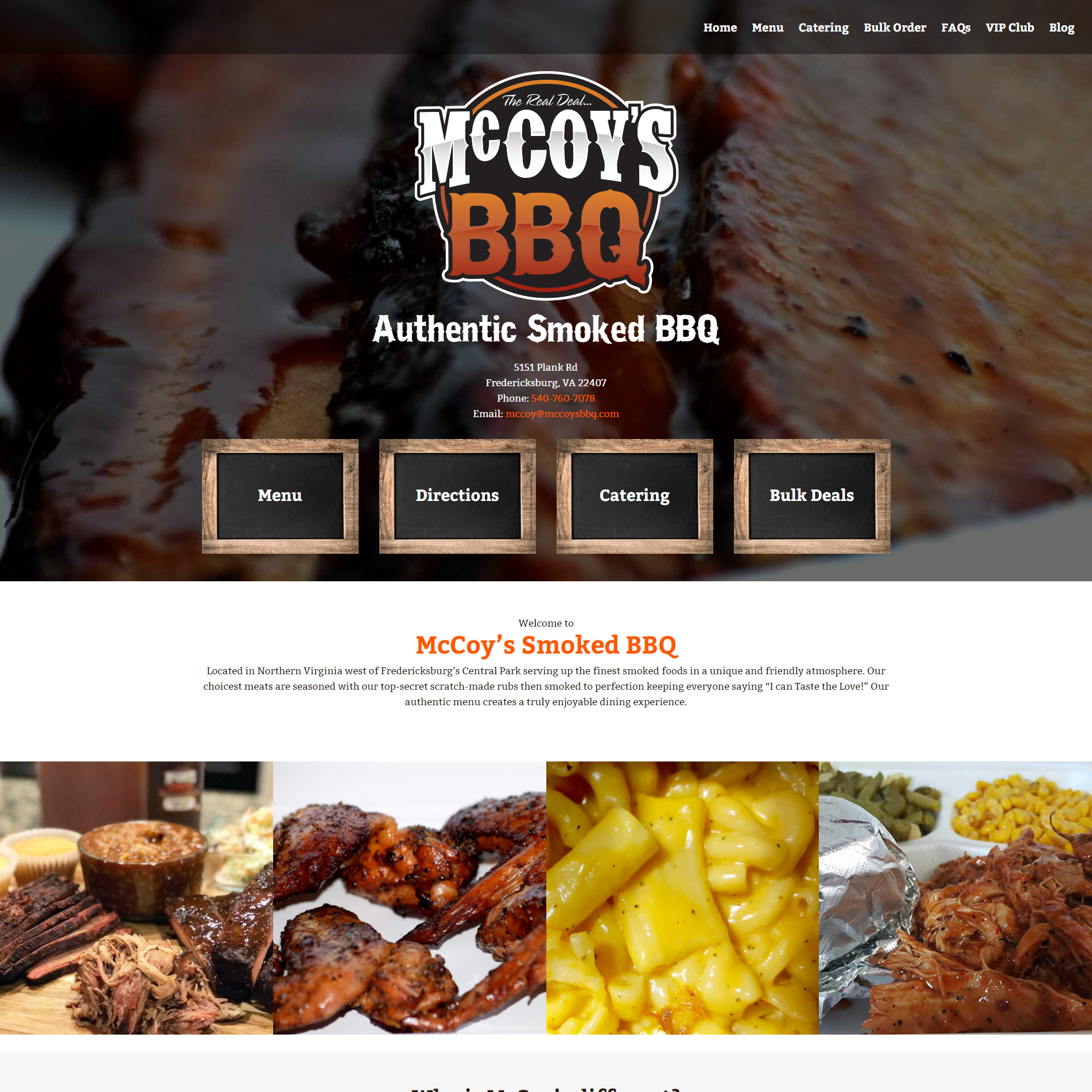 McCoy's BBQ Website Screenshot