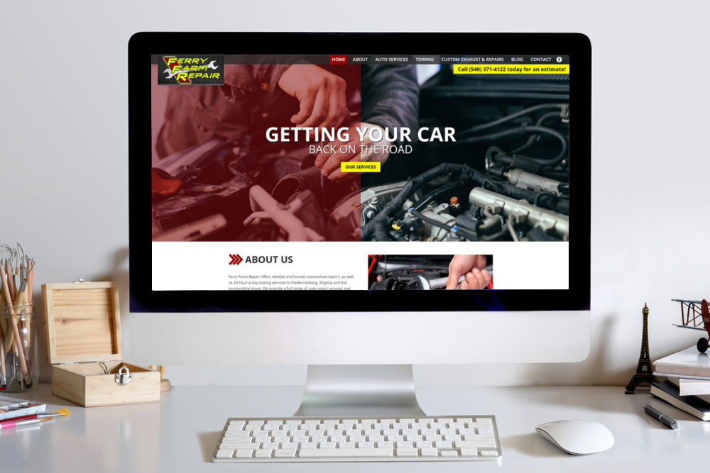 Ferry Farm Repair website that focuses on getting more referrals