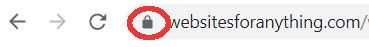 gray lock near domain in browser