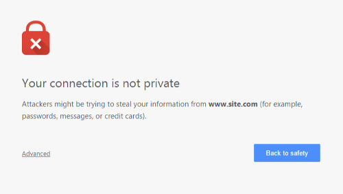 unsecured webpage