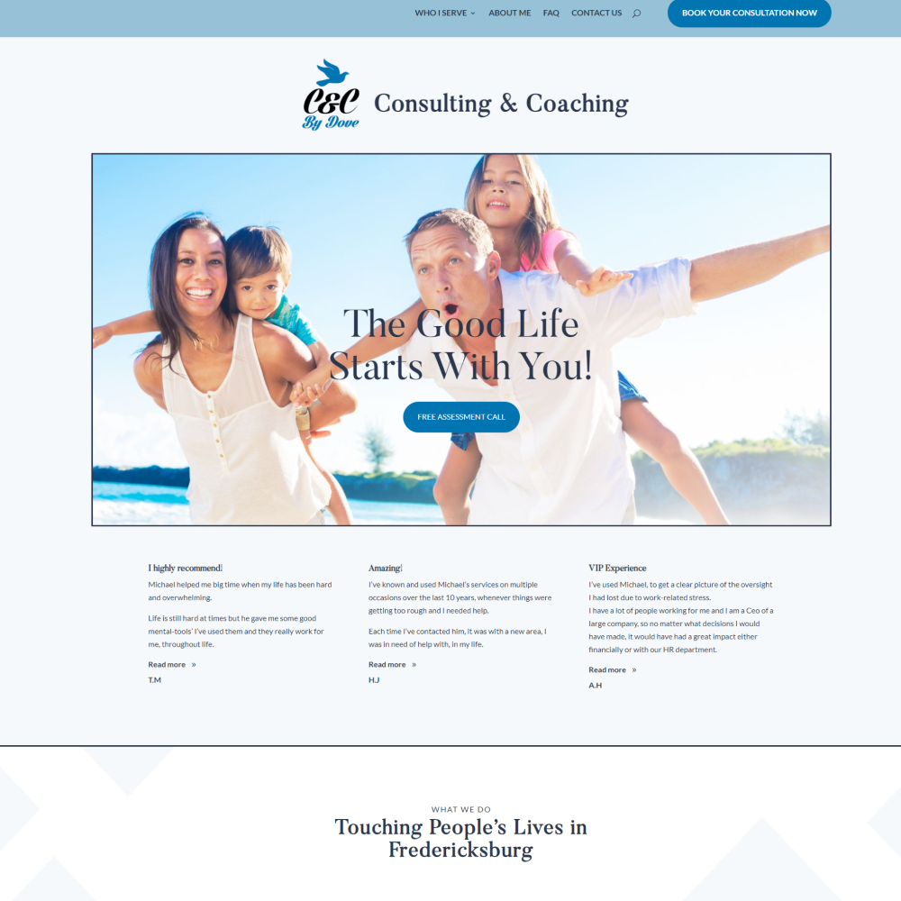 Web Designed for Mental Health Coaching and Consulting